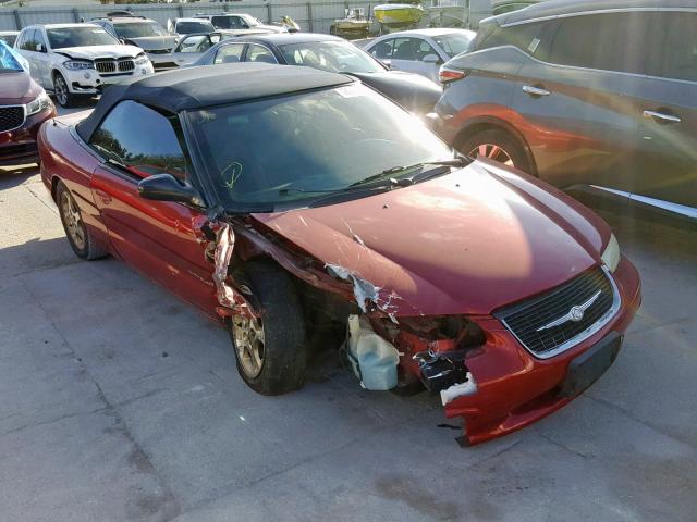 3C3EL55H7YT212342 - 2000 CHRYSLER SEBRING JX MAROON photo 1