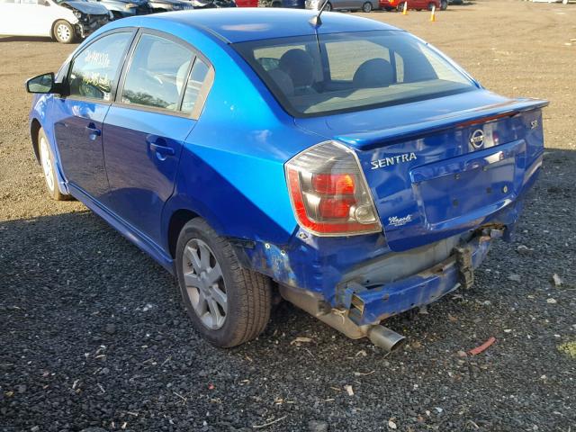 3N1AB6AP6AL610246 - 2010 NISSAN SENTRA 2.0 BLUE photo 3