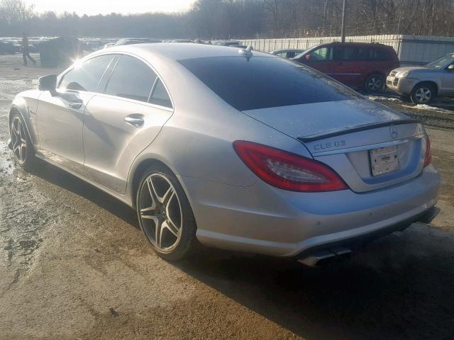 WDDLJ7EB9CA049165 - 2012 MERCEDES-BENZ CLS 63 AMG SILVER photo 3