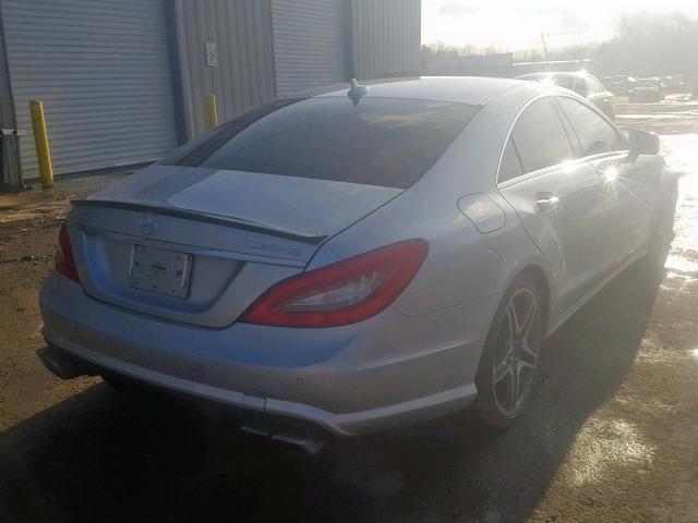 WDDLJ7EB9CA049165 - 2012 MERCEDES-BENZ CLS 63 AMG SILVER photo 4