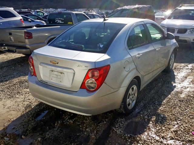 1G1JA5SH5E4240476 - 2014 CHEVROLET SONIC LS SILVER photo 4