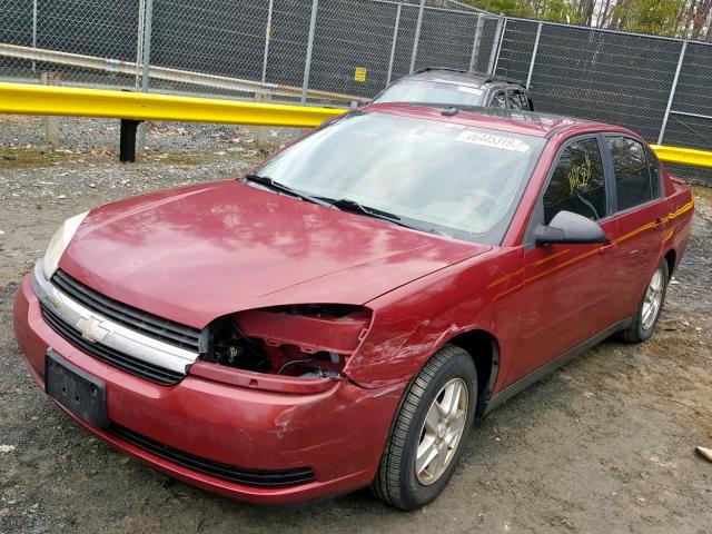 1G1ZT54814F243145 - 2004 CHEVROLET MALIBU LS BURGUNDY photo 2