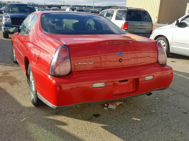 2G1WW12E429218046 - 2002 CHEVROLET MONTE CARL RED photo 3