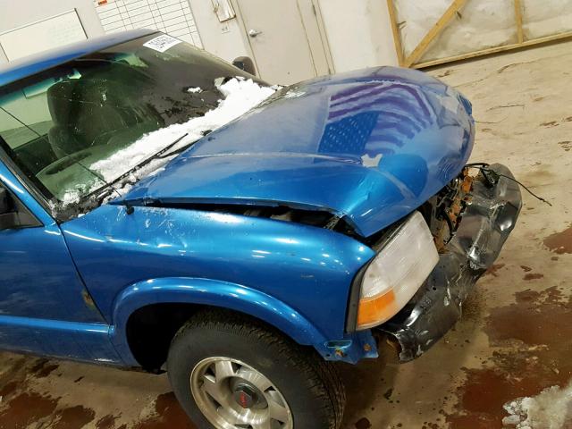 1GTCS1441YK156302 - 2000 GMC SONOMA BLUE photo 9