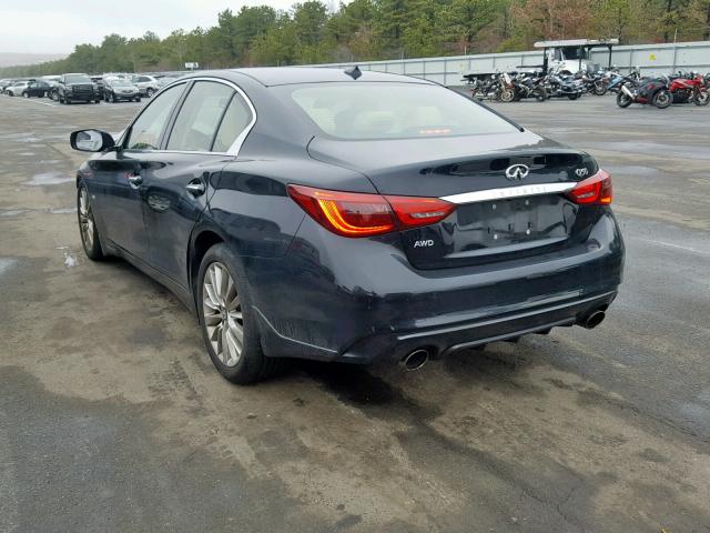 JN1EV7AR2JM430493 - 2018 INFINITI Q50 LUXE BLACK photo 3