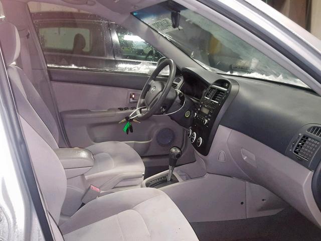 KNAFE121375445270 - 2007 KIA SPECTRA EX SILVER photo 5