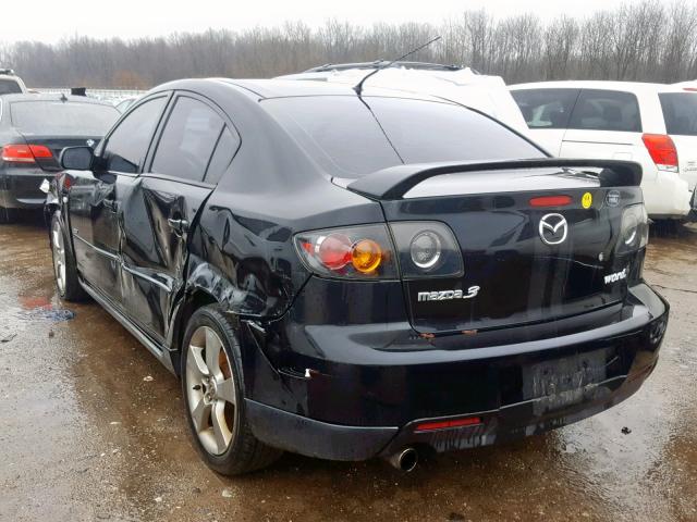 JM1BK323761532411 - 2006 MAZDA 3 S BLACK photo 3