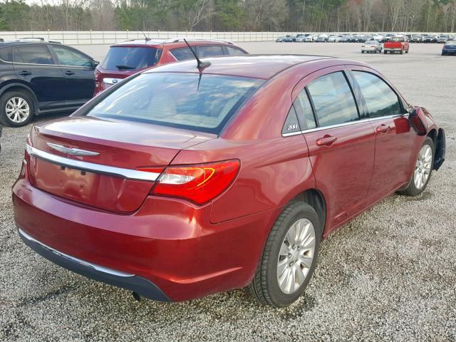 1C3CCBBB1DN765830 - 2013 CHRYSLER 200 TOURIN RED photo 4