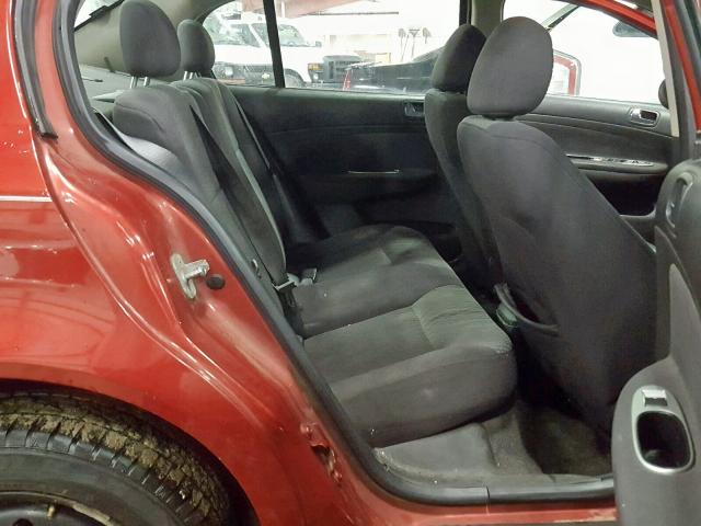 1G1AD5F51A7142996 - 2010 CHEVROLET COBALT 1LT RED photo 6