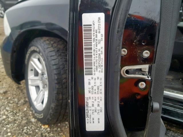 1C6RD7PT4CS325948 - 2012 DODGE RAM 1500 L BLACK photo 10