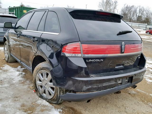 2LMDU88C17BJ12544 - 2007 LINCOLN MKX BLACK photo 3