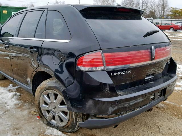 2LMDU88C17BJ12544 - 2007 LINCOLN MKX BLACK photo 9