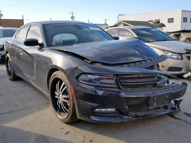 2C3CDXHG0FH843992 - 2015 DODGE CHARGER SX BLACK photo 1