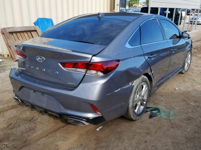 5NPE34AF4JH708294 - 2018 HYUNDAI SONATA SPO GRAY photo 4