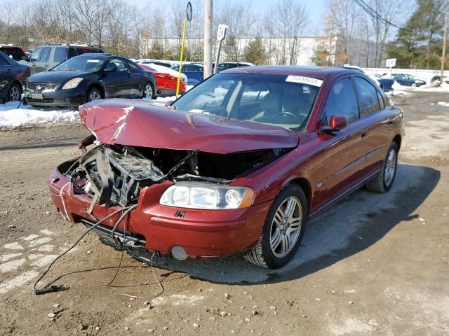 YV1RH592552456289 - 2005 VOLVO S60 2.5T RED photo 2