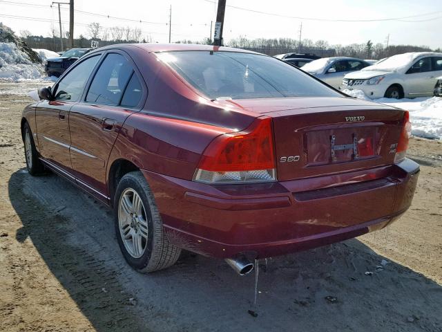 YV1RH592552456289 - 2005 VOLVO S60 2.5T RED photo 3