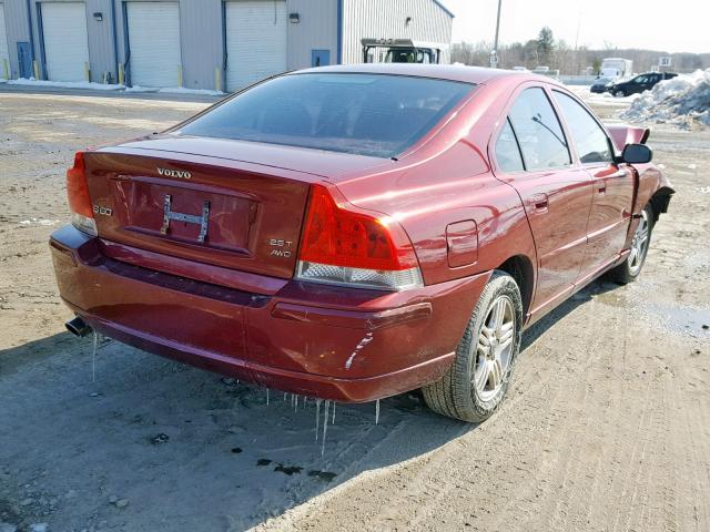 YV1RH592552456289 - 2005 VOLVO S60 2.5T RED photo 4