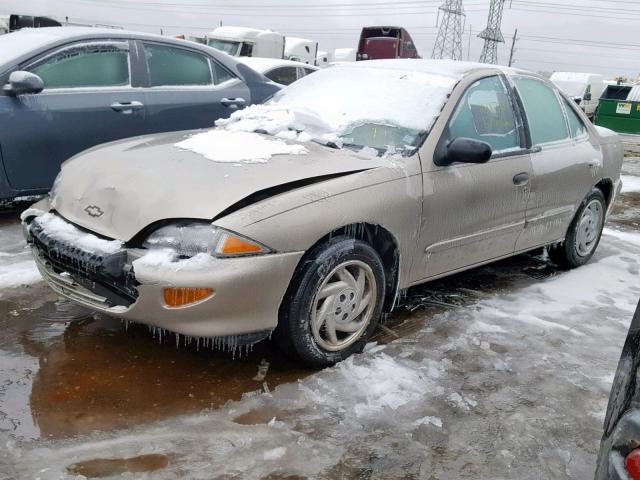 1G1JF5242X7213445 - 1999 CHEVROLET CAVALIER L GOLD photo 2