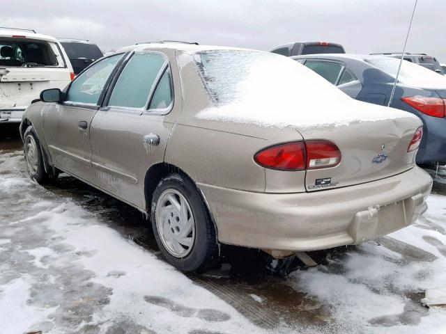 1G1JF5242X7213445 - 1999 CHEVROLET CAVALIER L GOLD photo 3