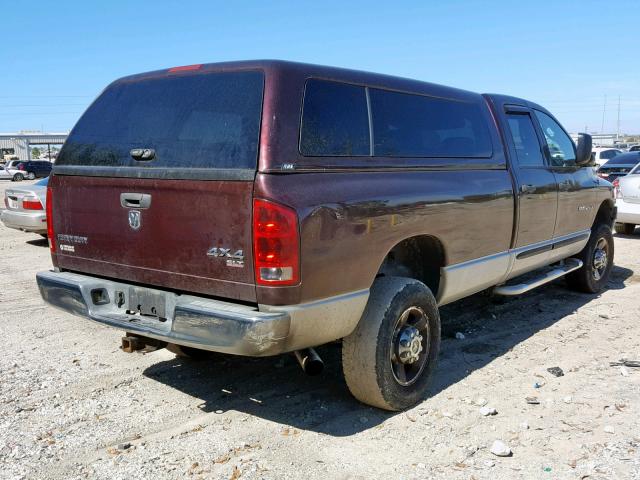 3D7KS28C75G774008 - 2005 DODGE RAM 2500 S BURGUNDY photo 4