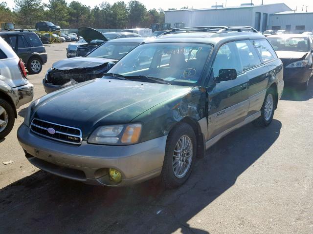 4S3BH806227624977 - 2002 SUBARU LEGACY OUT GREEN photo 2