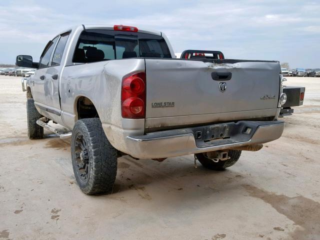 3D7KS28A87G778313 - 2007 DODGE RAM 2500 S SILVER photo 3