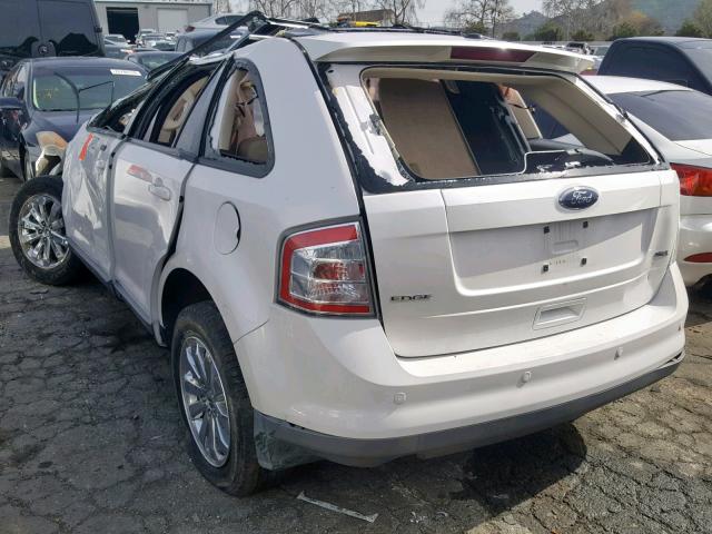 2FMDK3JC5ABA06281 - 2010 FORD EDGE SEL WHITE photo 3