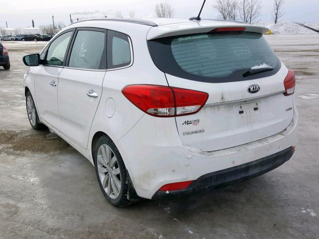 KNAHU8A33E7037375 - 2014 KIA RONDO WHITE photo 3