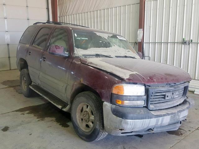 1GKEK13T8YJ116049 - 2000 GMC YUKON MAROON photo 1