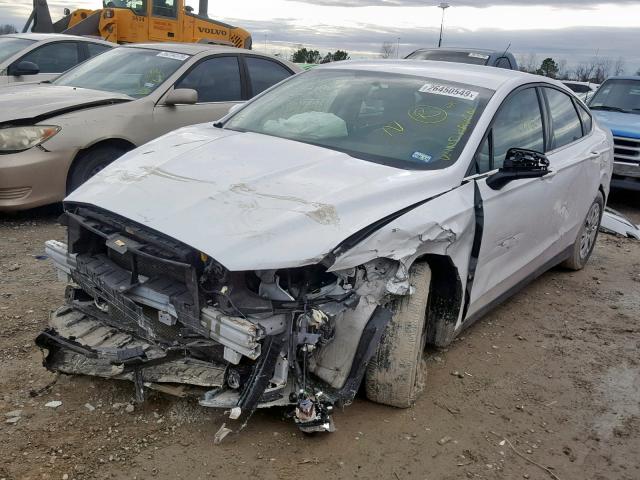 3FA6P0G74DR328283 - 2013 FORD FUSION S WHITE photo 2