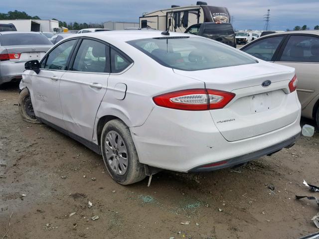 3FA6P0G74DR328283 - 2013 FORD FUSION S WHITE photo 3