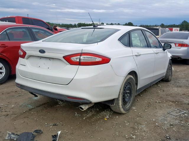 3FA6P0G74DR328283 - 2013 FORD FUSION S WHITE photo 4