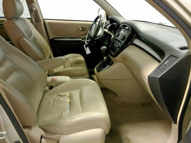 JTEGF21A010015028 - 2001 TOYOTA HIGHLANDER SILVER photo 5