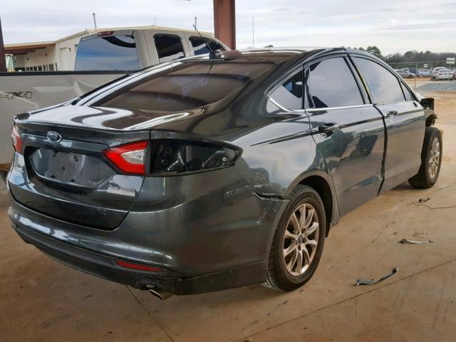 3FA6P0G74FR141449 - 2015 FORD FUSION S GRAY photo 4