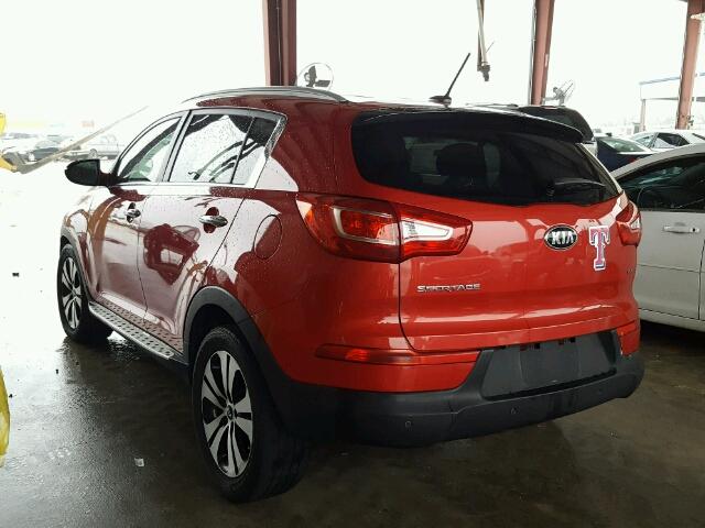 KNDPC3A27D7388932 - 2013 KIA SPORTAGE E RED photo 3