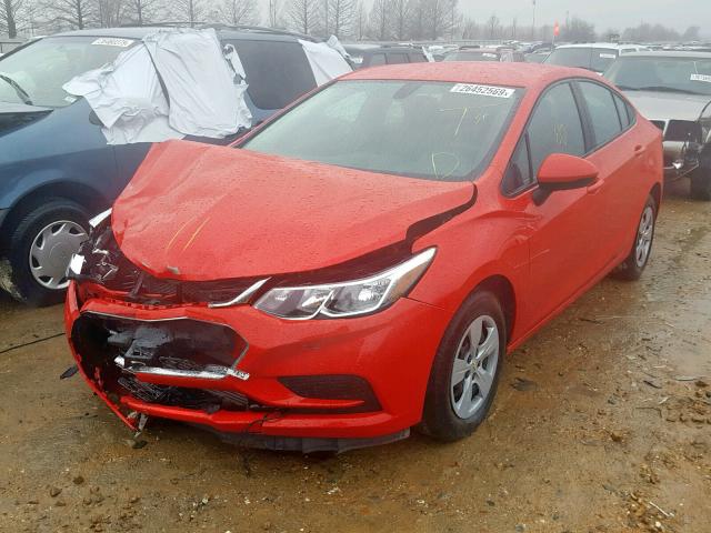 1G1BC5SM3J7169296 - 2018 CHEVROLET CRUZE LS RED photo 2