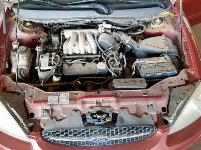 1FAFP55U4YG234116 - 2000 FORD TAURUS SES RED photo 7