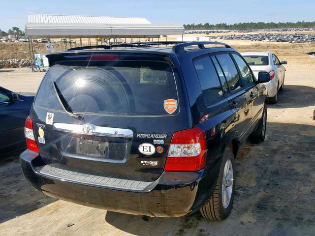 JTEDW21A460006357 - 2006 TOYOTA HIGHLANDER BLACK photo 4