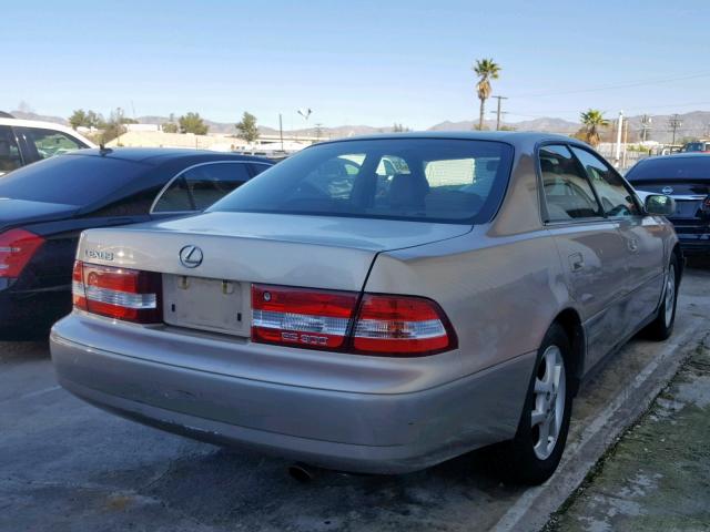 JT8BF28G7Y5098185 - 2000 LEXUS ES 300 BEIGE photo 4