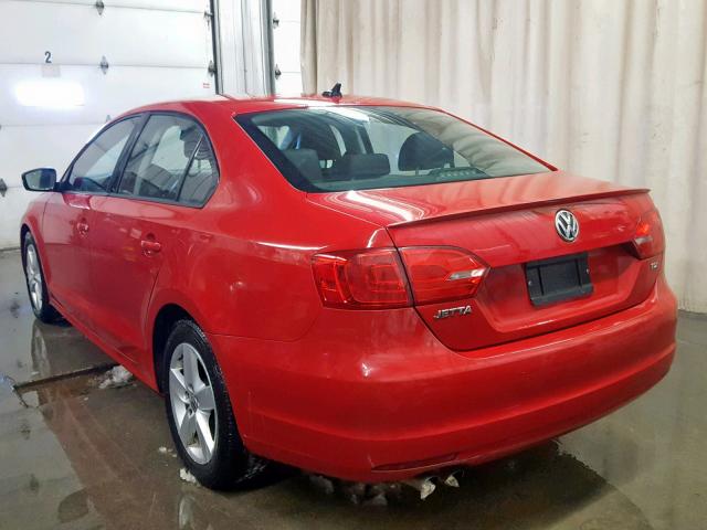 3VWLL7AJ5CM380195 - 2012 VOLKSWAGEN JETTA TDI RED photo 3