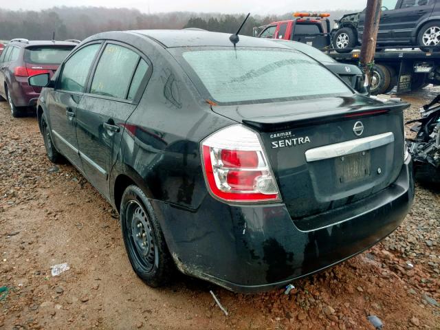 3N1AB6APXCL617445 - 2012 NISSAN SENTRA 2.0 BLACK photo 3