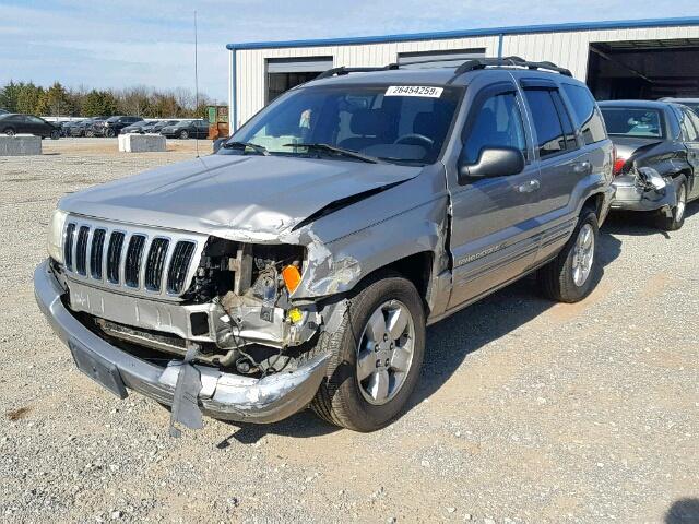 1J4GW58N21C558856 - 2001 JEEP GRAND CHER GRAY photo 2