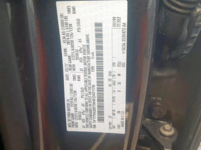 1FT7W2BT9HED07178 - 2017 FORD F250 SUPER GRAY photo 10