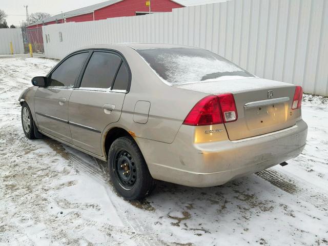 2HGES16493H914846 - 2003 HONDA CIVIC DX BEIGE photo 3