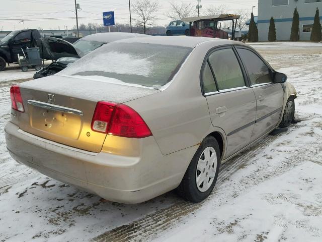 2HGES16493H914846 - 2003 HONDA CIVIC DX BEIGE photo 4