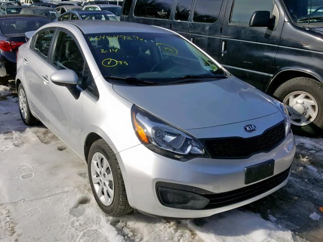 KNADM4A37E6407370 - 2014 KIA RIO LX SILVER photo 1