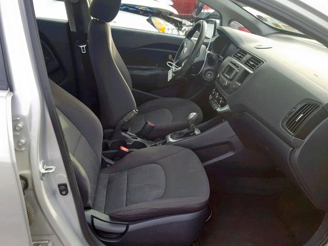 KNADM4A37E6407370 - 2014 KIA RIO LX SILVER photo 5