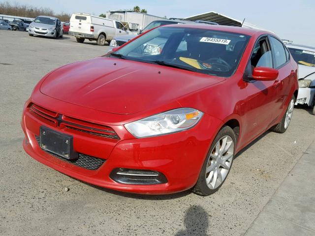 1C3CDFBH4DD143608 - 2013 DODGE DART SXT BURGUNDY photo 2