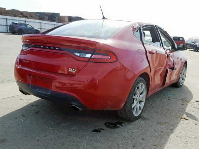 1C3CDFBH4DD143608 - 2013 DODGE DART SXT BURGUNDY photo 4