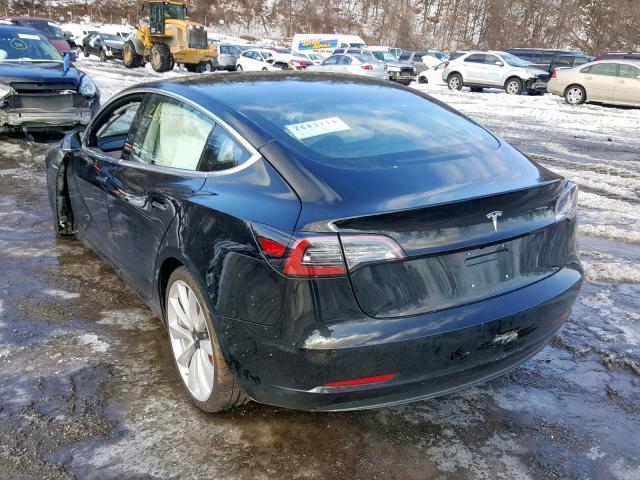 5YJ3E1EB9JF082523 - 2018 TESLA MODEL 3 BLACK photo 3